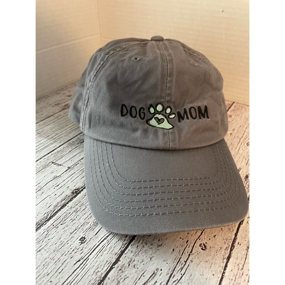 Open Road Dog mom Gray Cap with dog paw embroidery one size